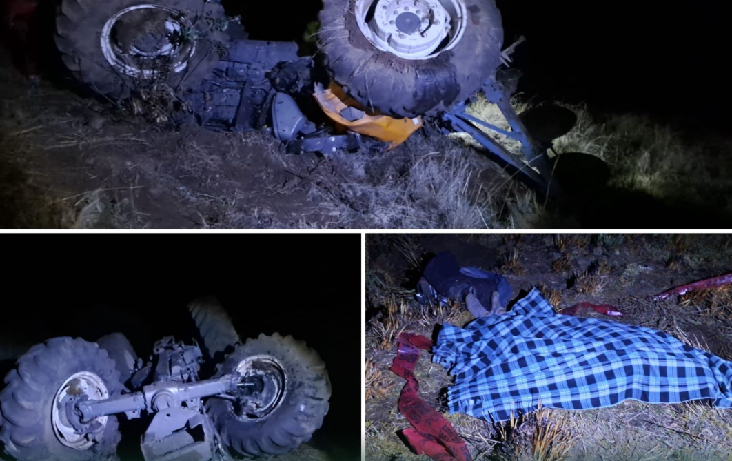 HOMBRE MUERE TRAS VOLCADURA DE TRACTOR AGRÍCOLA EN EL DISTRITO DE URIPA